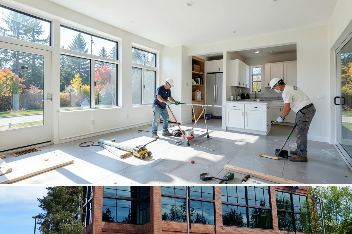 Custom Furniture Building in Mountlake Terrace, Snohomish County, WA - Custom furniture is built in the shop and installed year-round regardless of weather.