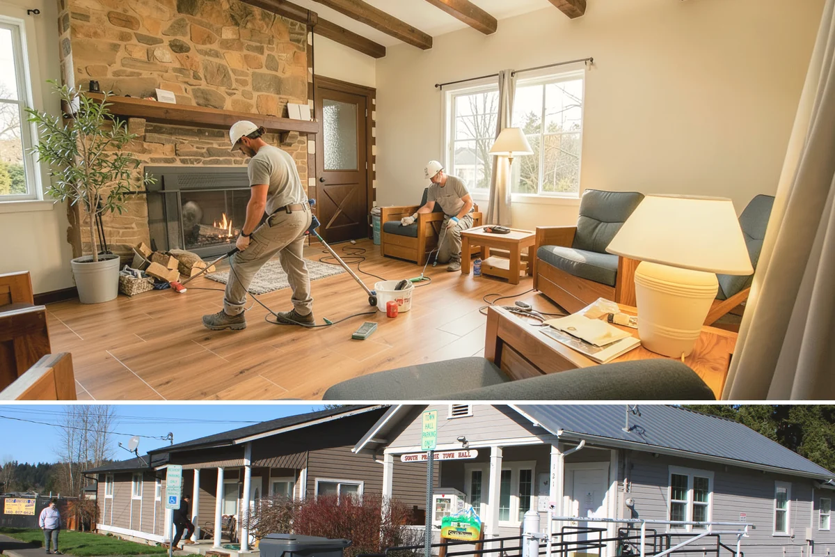Custom Furniture Building in South Prairie, Pierce County, WA - Custom furniture is built in the shop and installed year-round regardless of weather.
