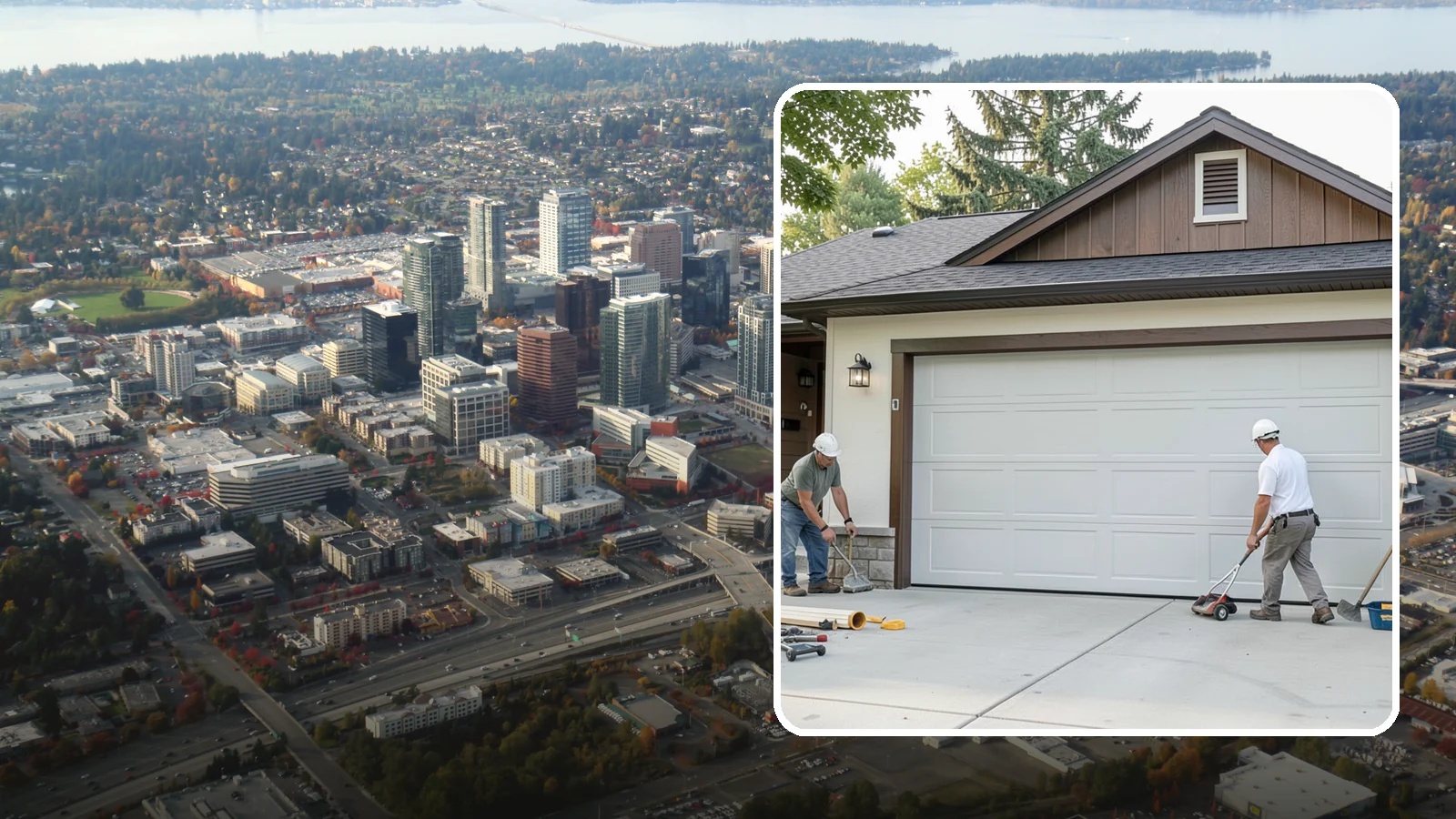 Custom Garage Door Installation in Bellevue, King County, WA - Designing and installing a custom garage door built to your exact size, material, and style specifications.