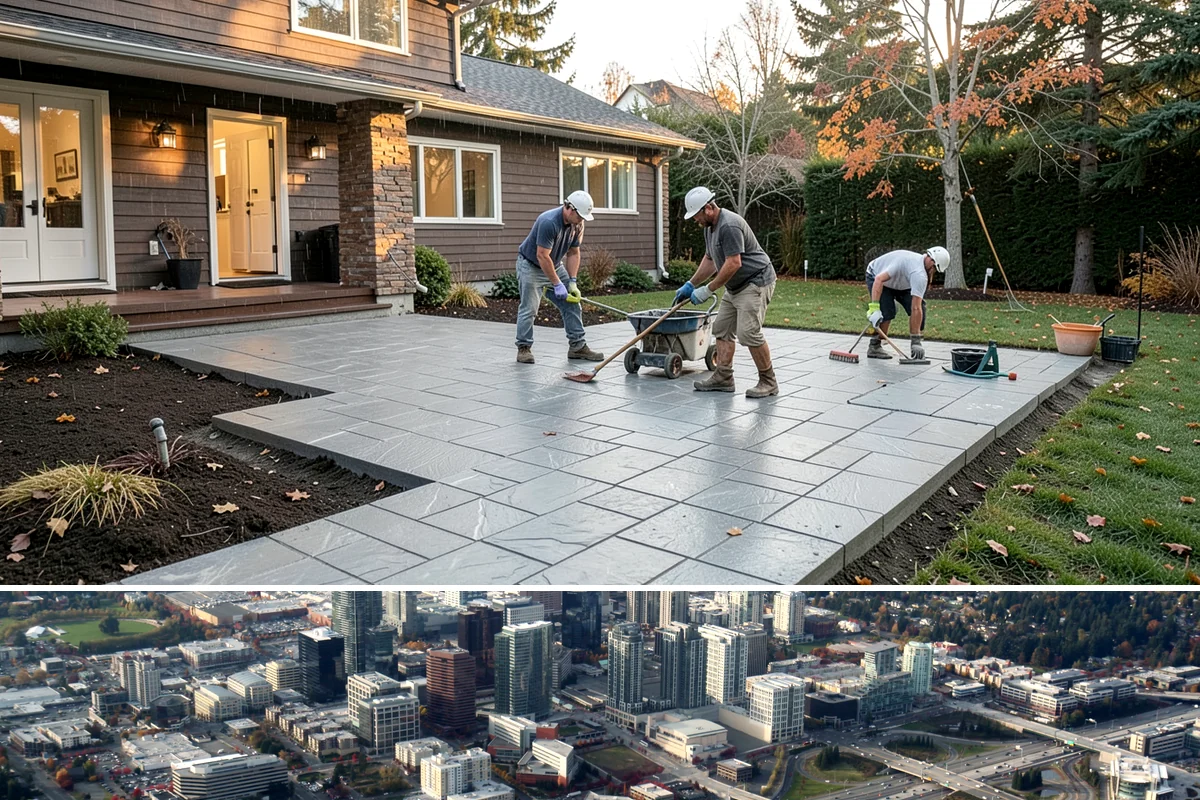 Custom Garage Door Installation in Bellevue, King County, WA - Because custom doors are built to order, plan the lead time so installation lands in a dry stretch when possible.