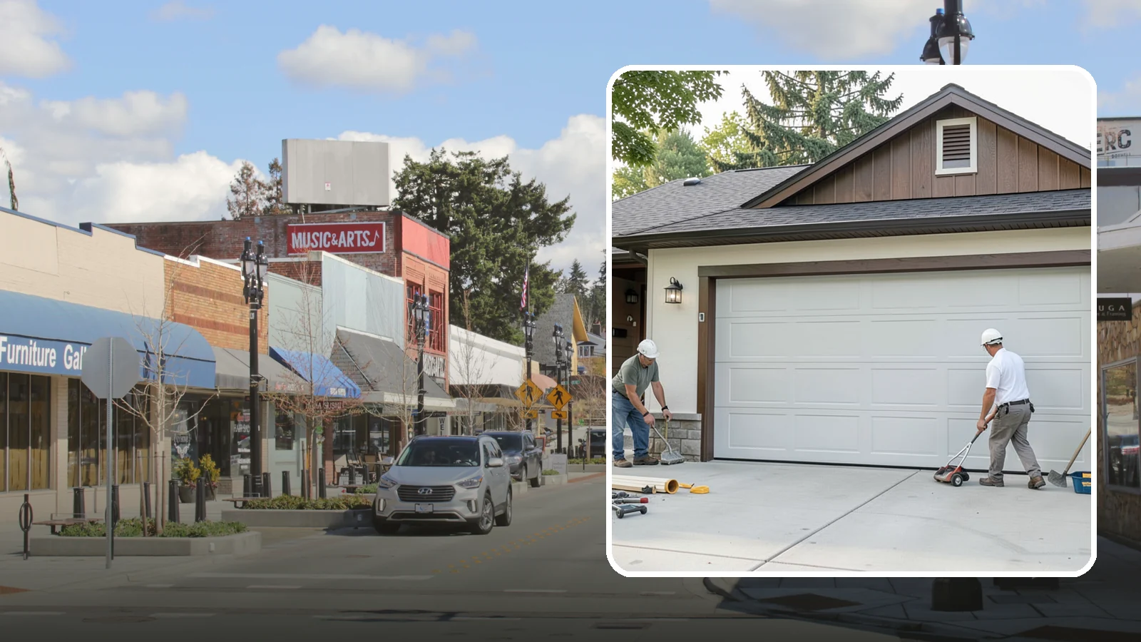 Custom Garage Door Installation in Bothell, King County, WA - Designing and installing a custom garage door built to your exact size, material, and style specifications.