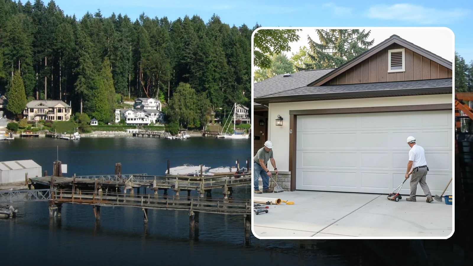 Custom Garage Door Installation in Gig Harbor, Pierce County, WA - Designing and installing a custom garage door built to your exact size, material, and style specifications.