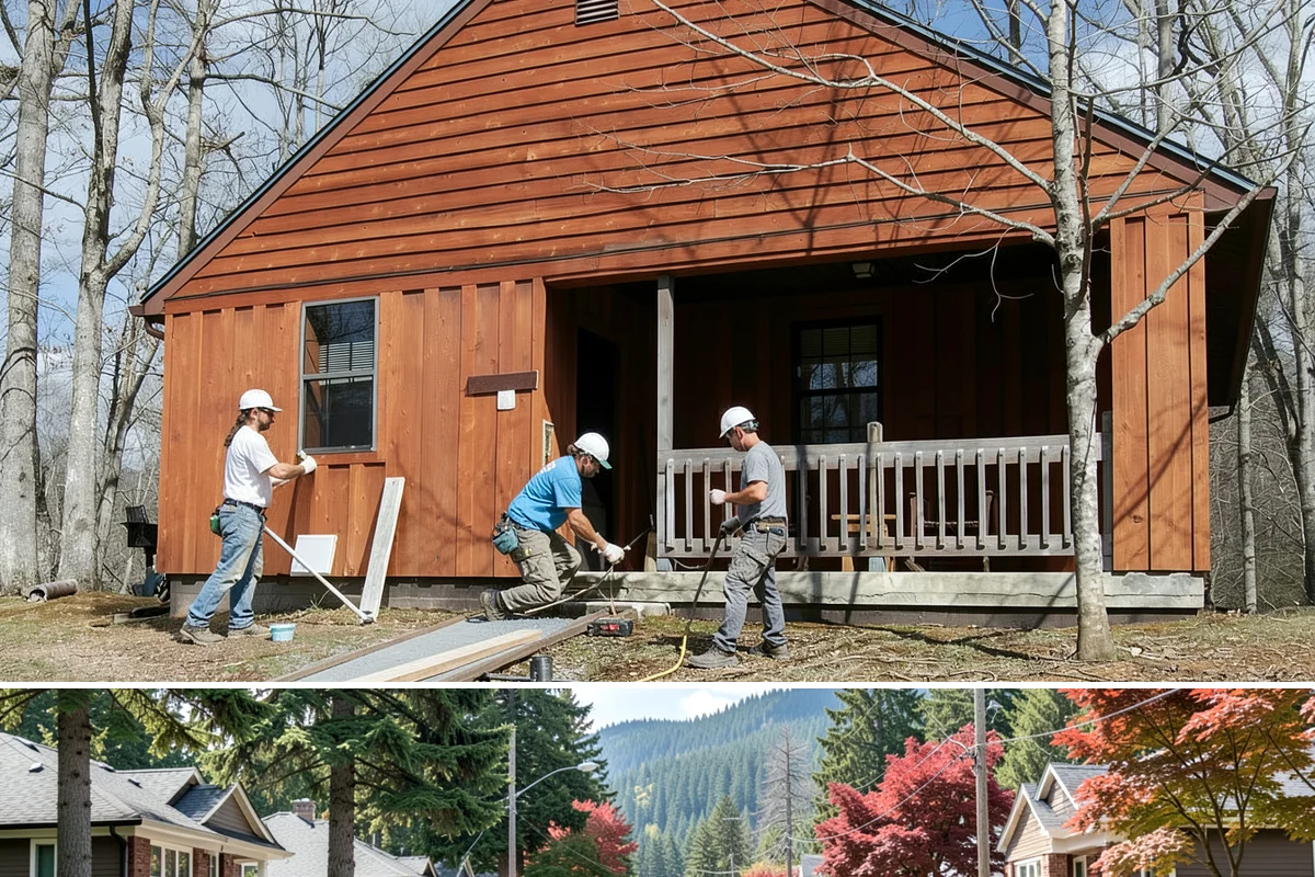 Custom Garage Door Installation in Hunts Point, King County, WA - Because custom doors are built to order, plan the lead time so installation lands in a dry stretch when possible.