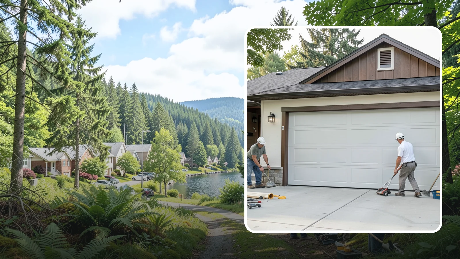 Custom Garage Door Installation in Lake Forest Park, King County, WA - Designing and installing a custom garage door built to your exact size, material, and style specifications.