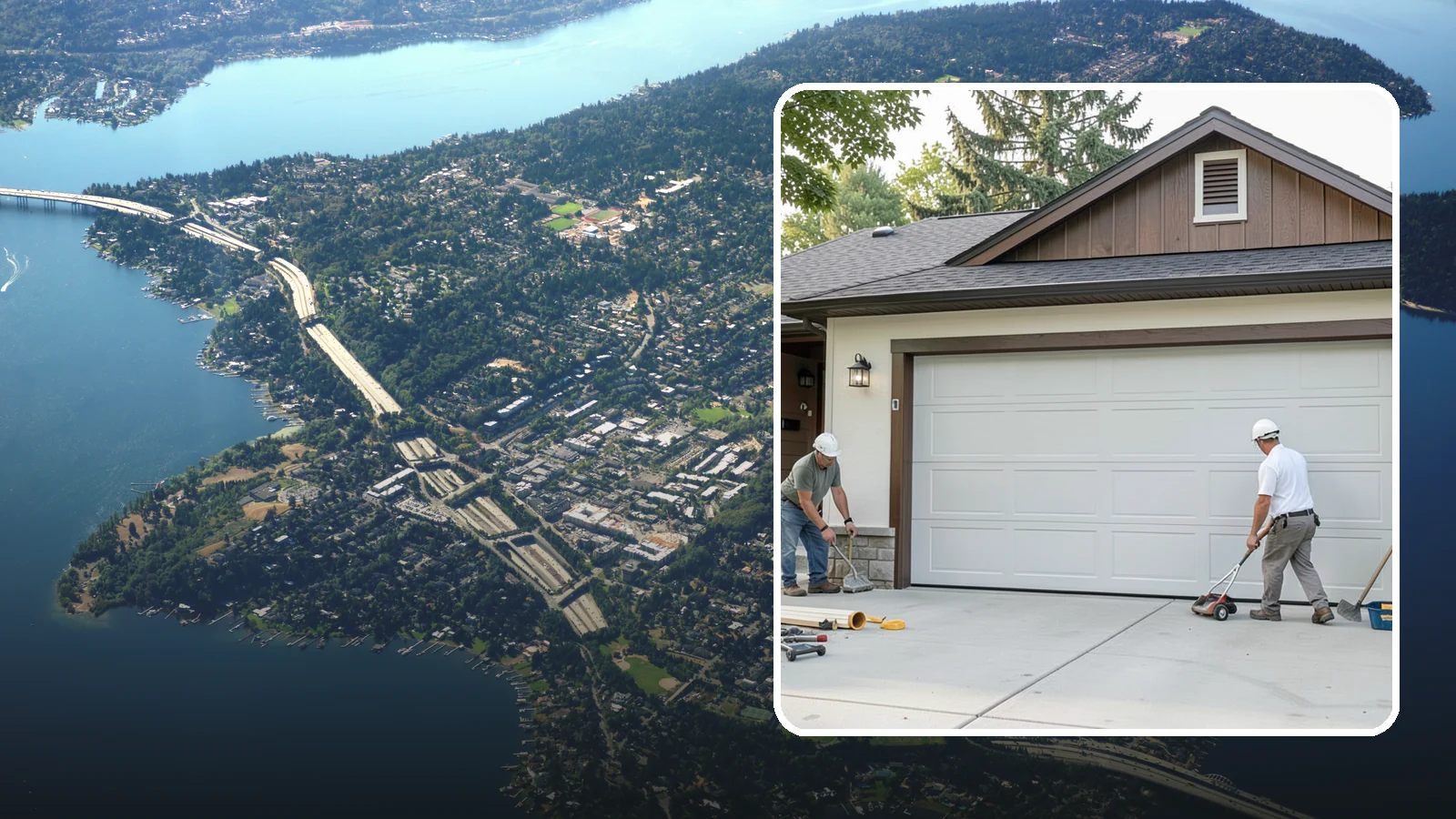 Custom Garage Door Installation in Mercer Island, King County, WA - Designing and installing a custom garage door built to your exact size, material, and style specifications.