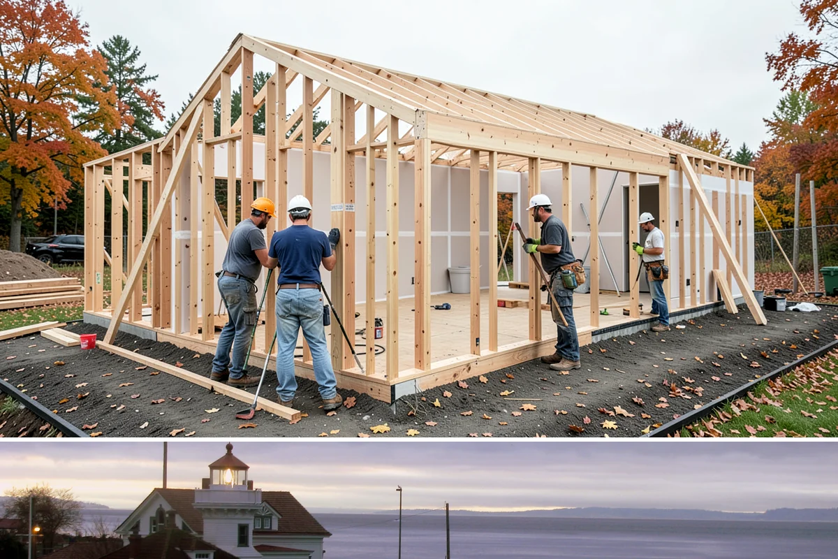 Custom Home Building in Mukilteo, Snohomish County, WA - We break ground year-round, but scheduling foundation and framing for the drier late-spring through early-fall stretch keeps the...