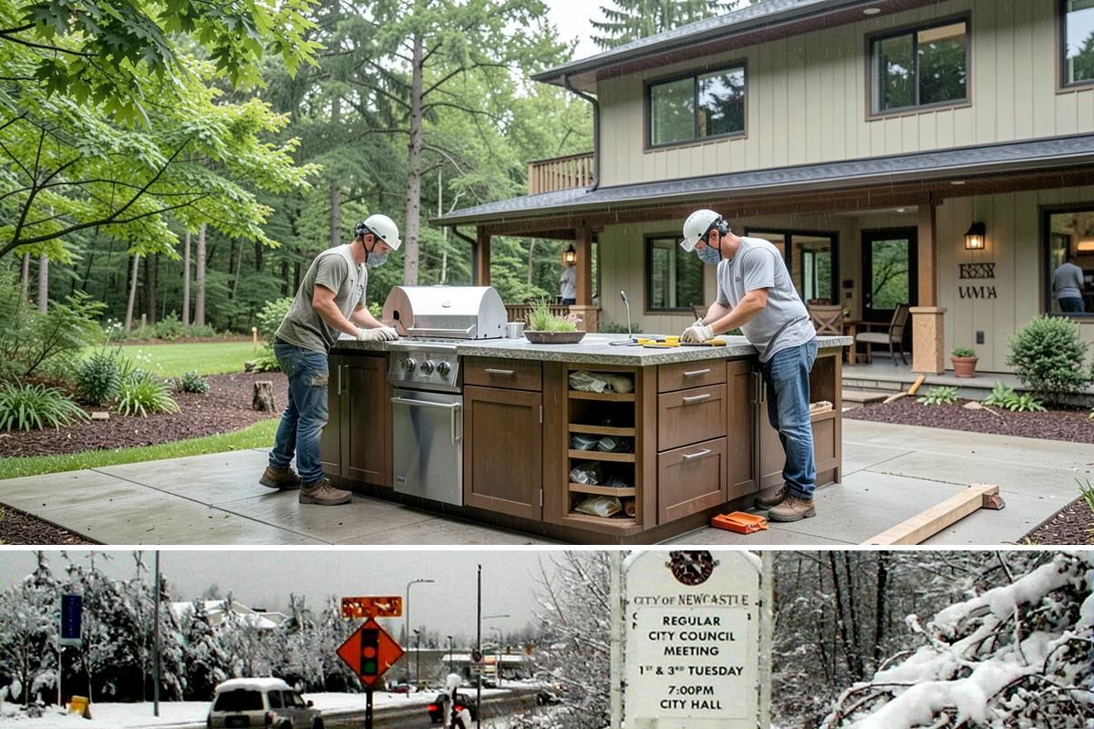 Custom Home Building in Newcastle, King County, WA - We break ground year-round, but scheduling foundation and framing for the drier late-spring through early-fall stretch keeps the...