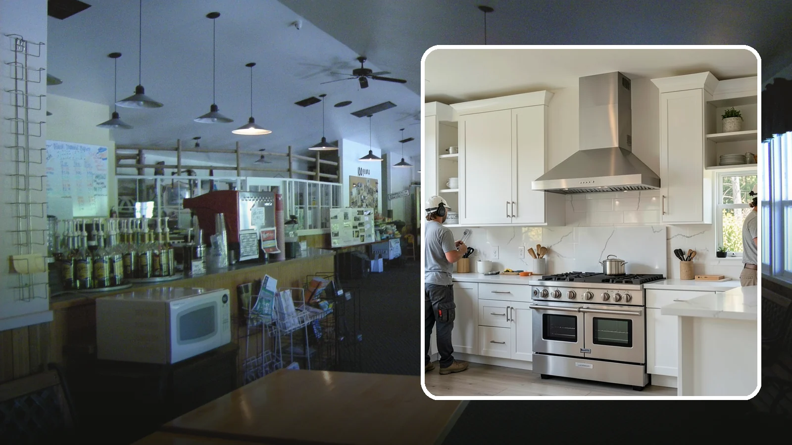 Custom Hood Surround in Black Diamond, King County, WA - Building a custom enclosure around your range hood as a striking focal-point feature over the cooktop.