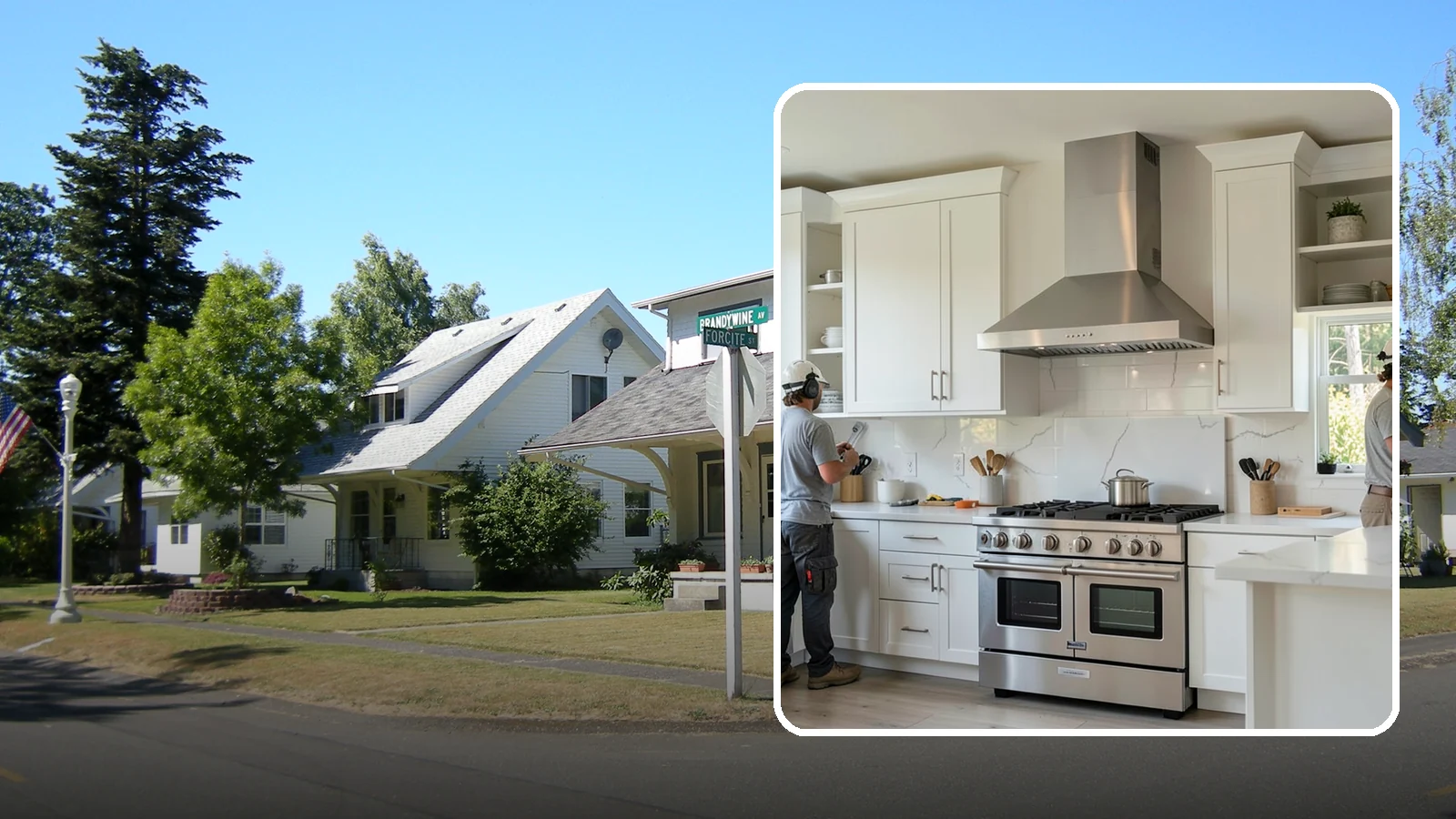 Custom Hood Surround in DuPont, Pierce County, WA - Building a custom enclosure around your range hood as a striking focal-point feature over the cooktop.