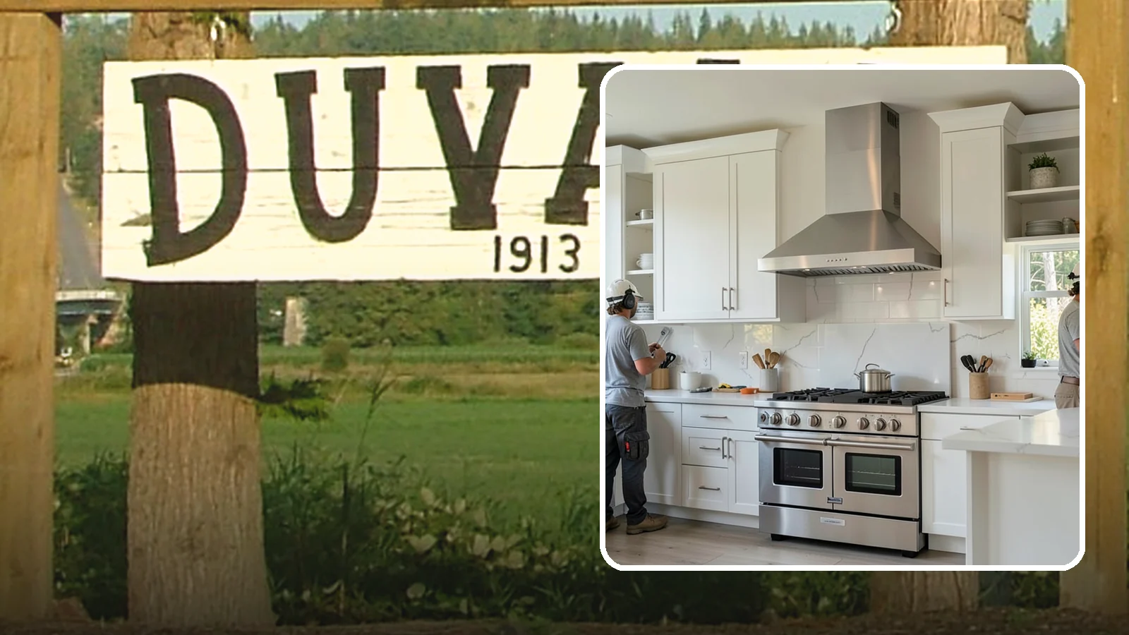 Custom Hood Surround in Duvall, King County, WA - Building a custom enclosure around your range hood as a striking focal-point feature over the cooktop.