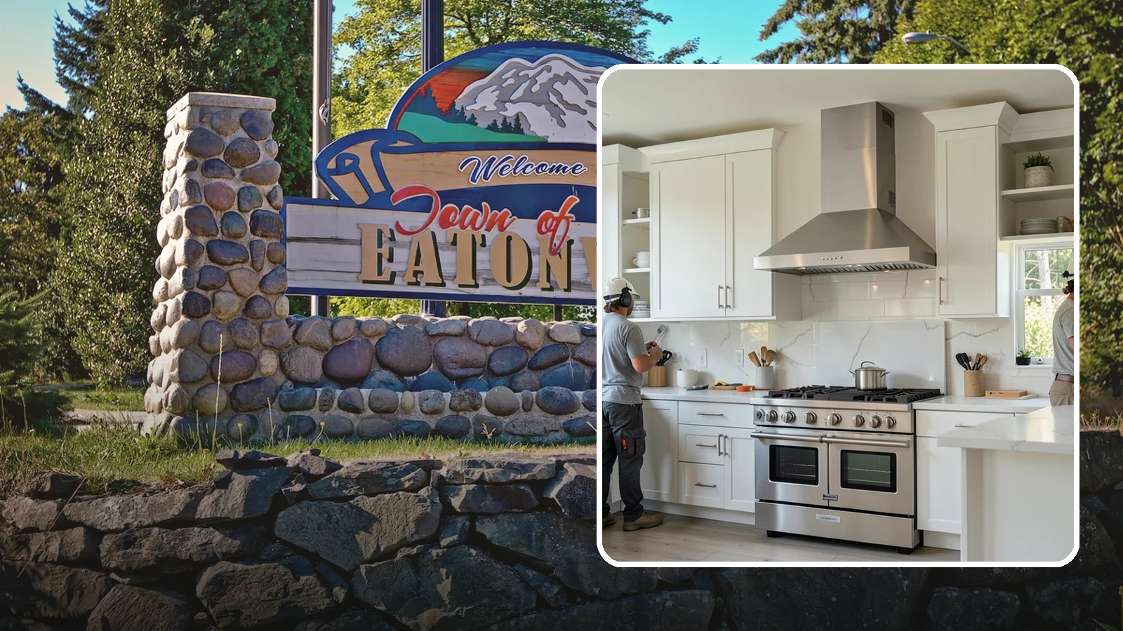 Custom Hood Surround in Eatonville, Pierce County, WA - Building a custom enclosure around your range hood as a striking focal-point feature over the cooktop.