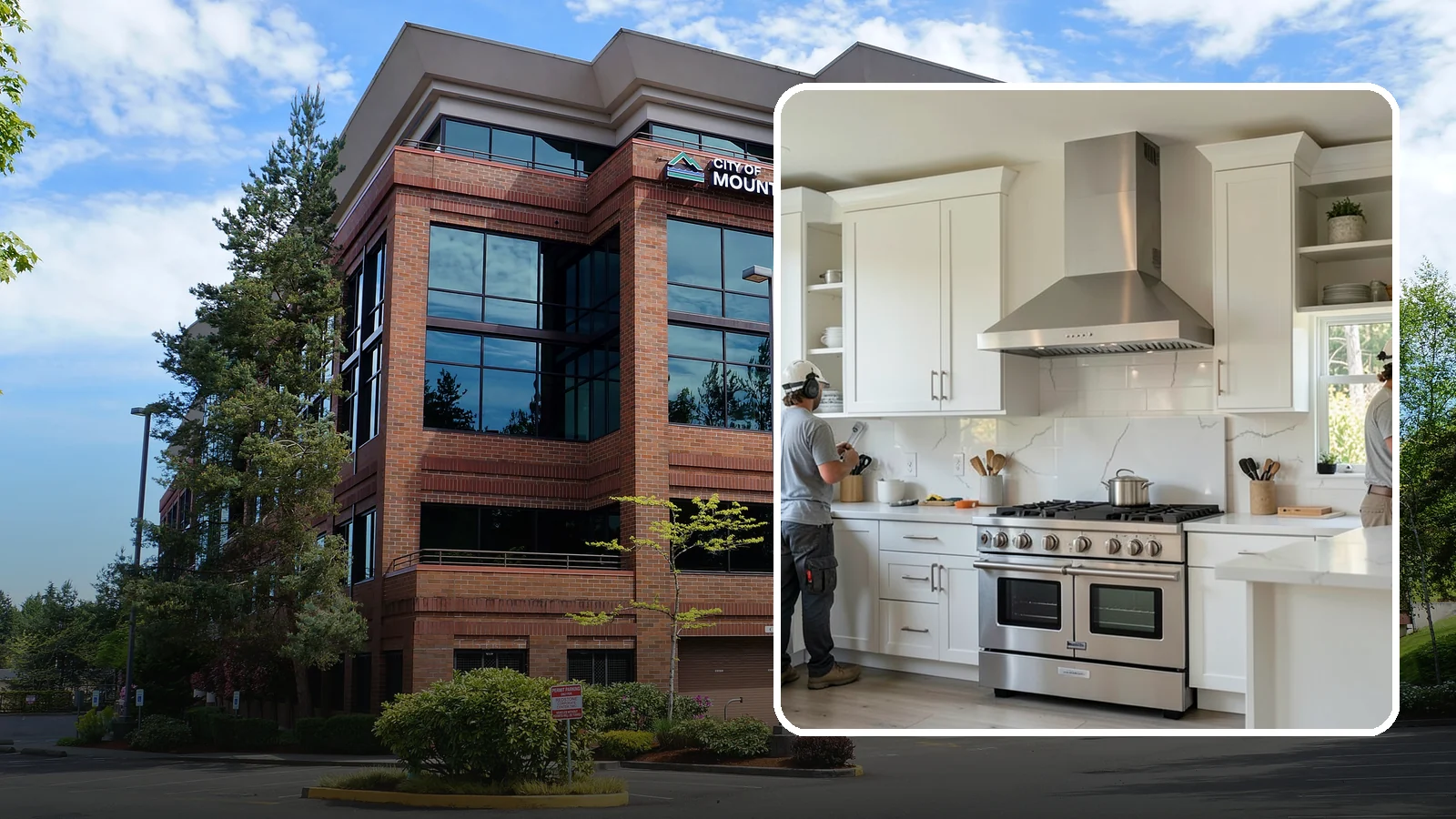 Custom Hood Surround in Mountlake Terrace, Snohomish County, WA - Building a custom enclosure around your range hood as a striking focal-point feature over the cooktop.