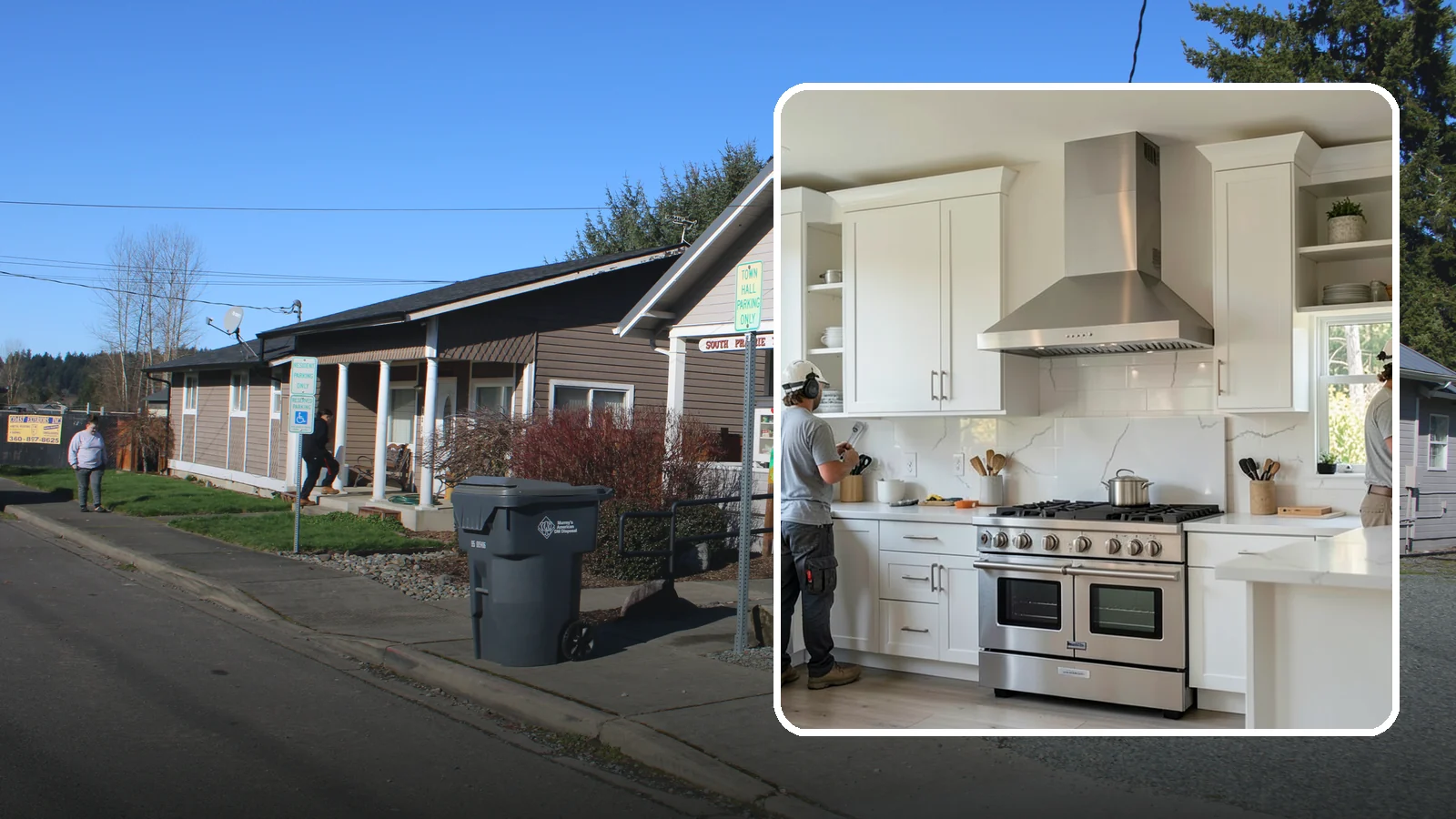Custom Hood Surround in South Prairie, Pierce County, WA - Building a custom enclosure around your range hood as a striking focal-point feature over the cooktop.
