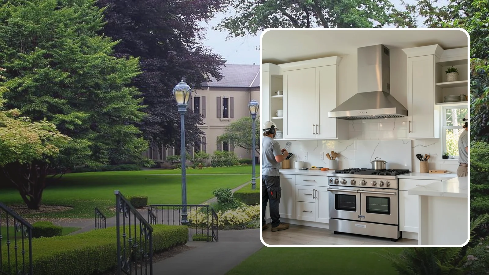 Custom Hood Surround in Woodinville, King County, WA - Building a custom enclosure around your range hood as a striking focal-point feature over the cooktop.