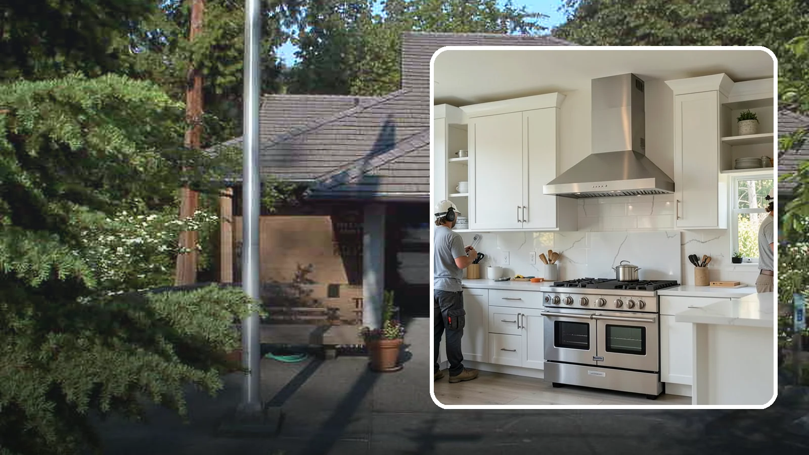 Custom Hood Surround in Yarrow Point, King County, WA - Building a custom enclosure around your range hood as a striking focal-point feature over the cooktop.