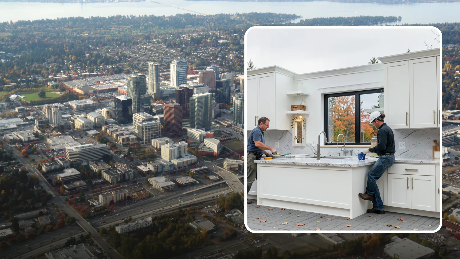 Custom Kitchen in Bellevue, King County, WA - A fully custom kitchen built around your exact dimensions, storage needs, and design vision with no off-the-shelf compromises.