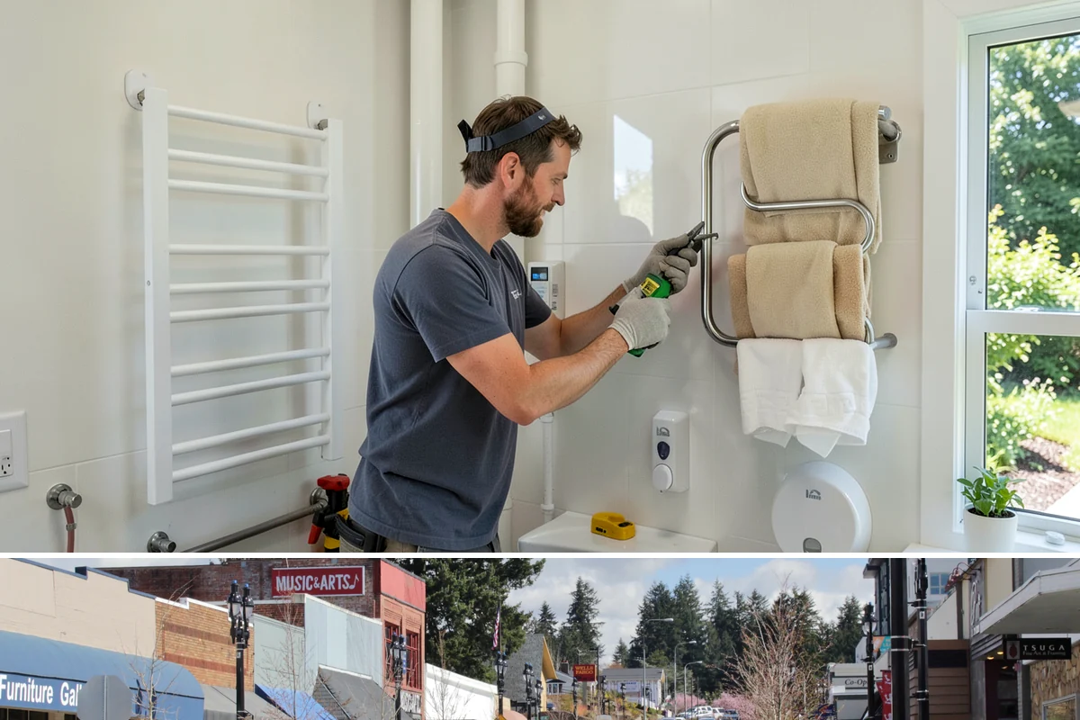 Custom Shelving Installation in Bothell, King County, WA - Custom shelving can be installed any time of year, making it an easy indoor project during PNW rains.