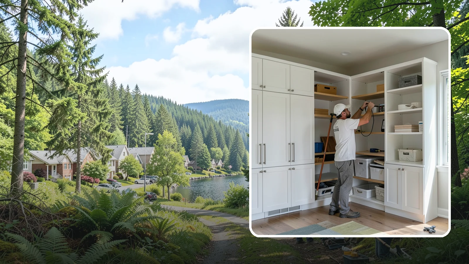 Custom Shelving Installation in Lake Forest Park, King County, WA - We design and install custom shelving for any room, blending storage capacity with clean, tailored looks.