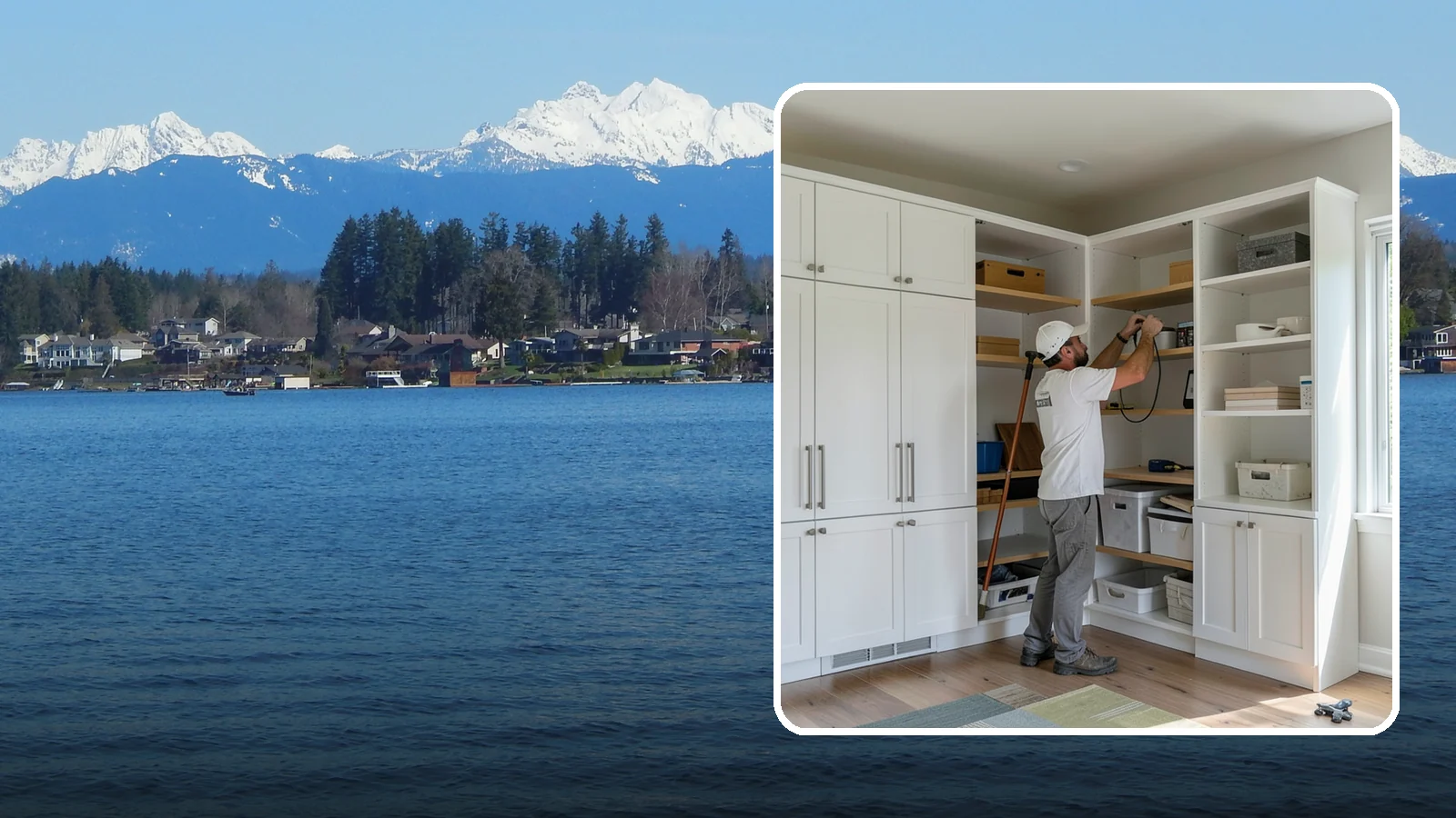 Custom Shelving Installation in Lake Stevens, Snohomish County, WA - We design and install custom shelving for any room, blending storage capacity with clean, tailored looks.