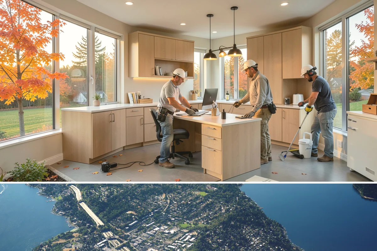 Custom Shelving Installation in Mercer Island, King County, WA - Custom shelving can be installed any time of year, making it an easy indoor project during PNW rains.
