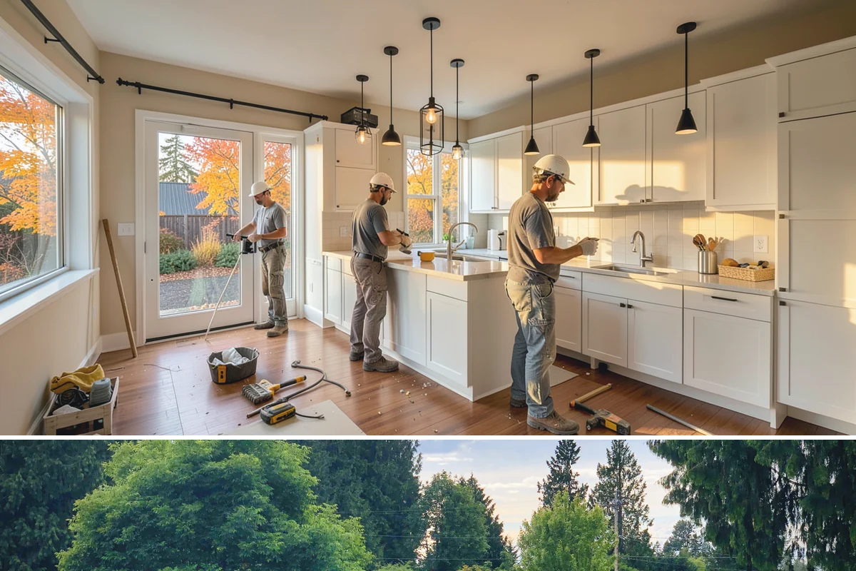 Daylight Basement Finishing in Bonney Lake, Pierce County, WA - Interior finishing runs year-round, while any exterior walkout or window work is best scheduled for dry weather.