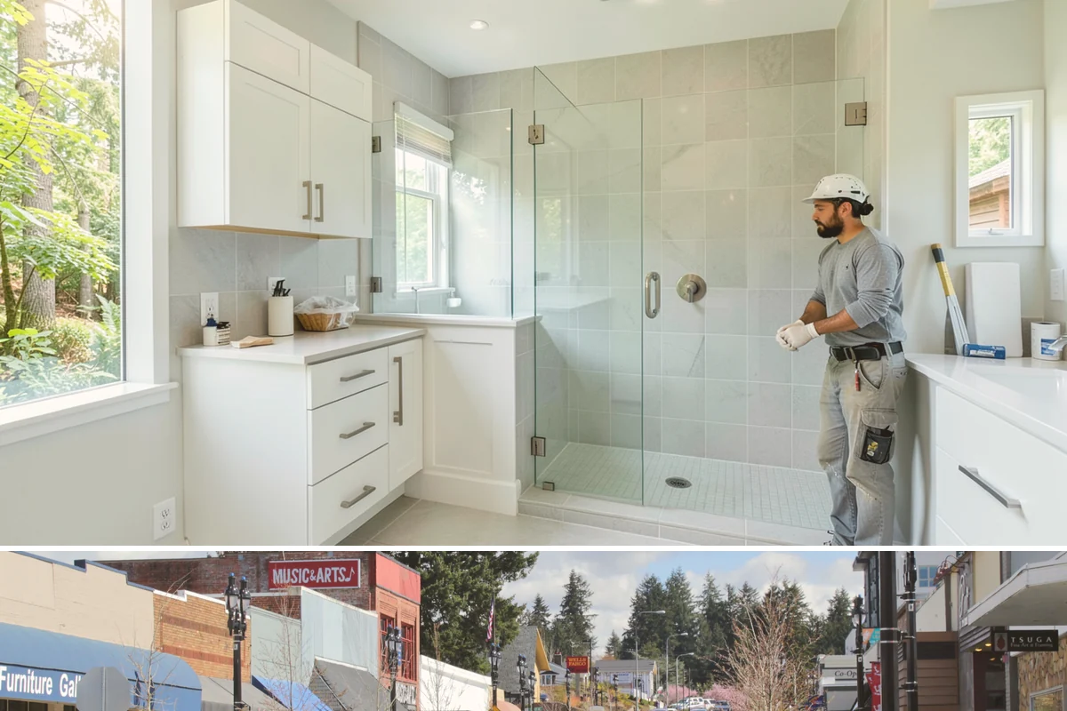 Daylight Basement Finishing in Bothell, King County, WA - Interior finishing runs year-round, while any exterior walkout or window work is best scheduled for dry weather.