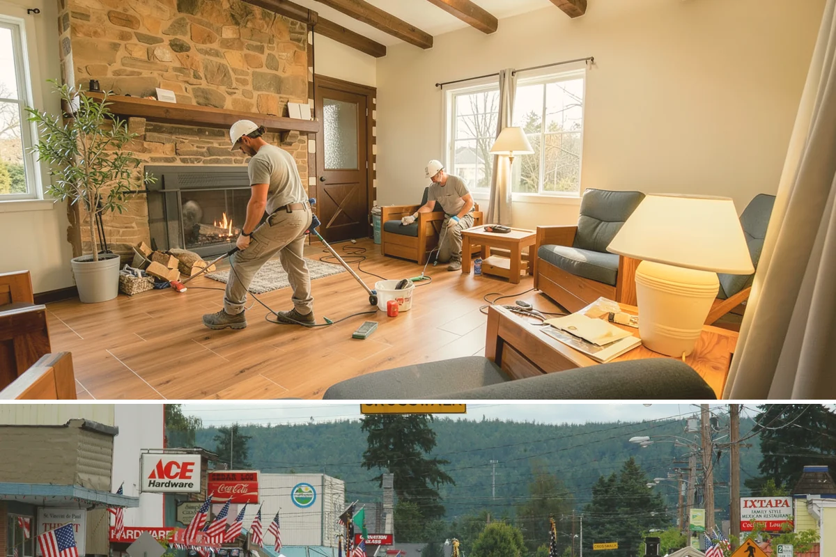 Daylight Basement Finishing in Carnation, King County, WA - Interior finishing runs year-round, while any exterior walkout or window work is best scheduled for dry weather.