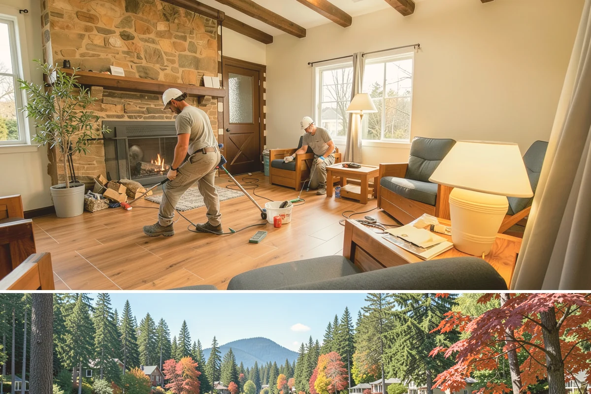 Daylight Basement Finishing in Covington, King County, WA - Interior finishing runs year-round, while any exterior walkout or window work is best scheduled for dry weather.