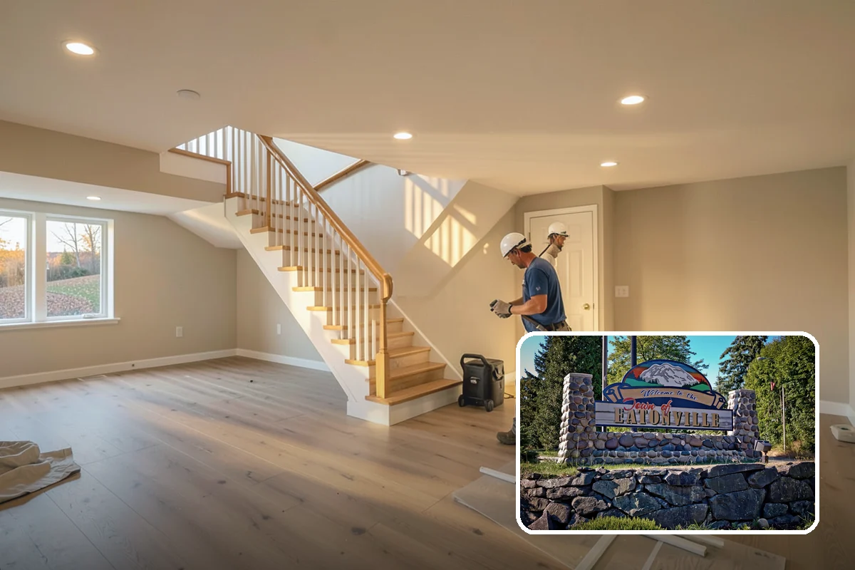 Daylight Basement Finishing in Eatonville, Pierce County, WA - Maximizes natural light and walkout access