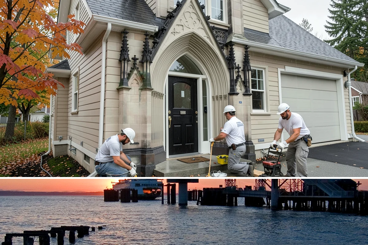 Daylight Basement Finishing in Edmonds, Snohomish County, WA - Interior finishing runs year-round, while any exterior walkout or window work is best scheduled for dry weather.