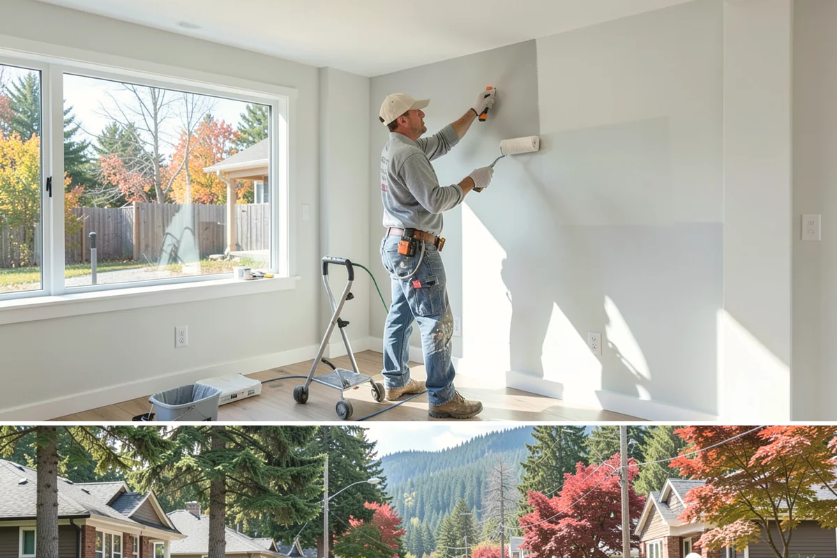 Daylight Basement Finishing in Hunts Point, King County, WA - Interior finishing runs year-round, while any exterior walkout or window work is best scheduled for dry weather.
