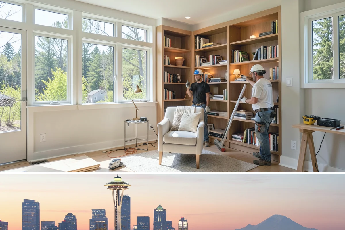 Daylight Basement Finishing in Seattle, King County, WA - Interior finishing runs year-round, while any exterior walkout or window work is best scheduled for dry weather.