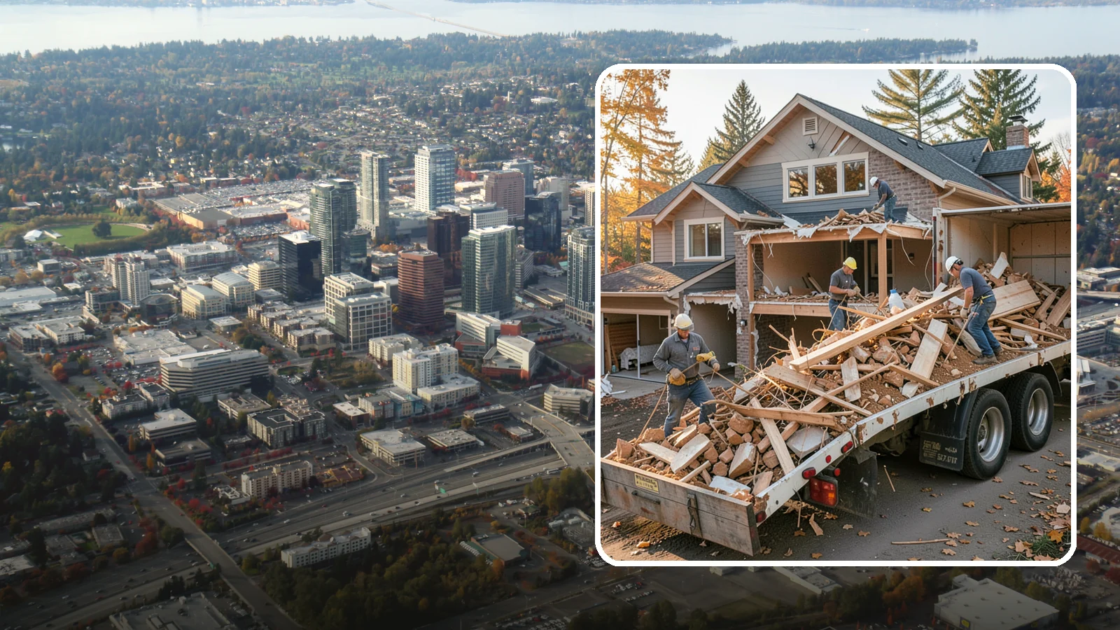 Debris Removal in Bellevue, King County, WA - We haul away construction and demolition debris, sorting for recycling and leaving your site clean and safe.