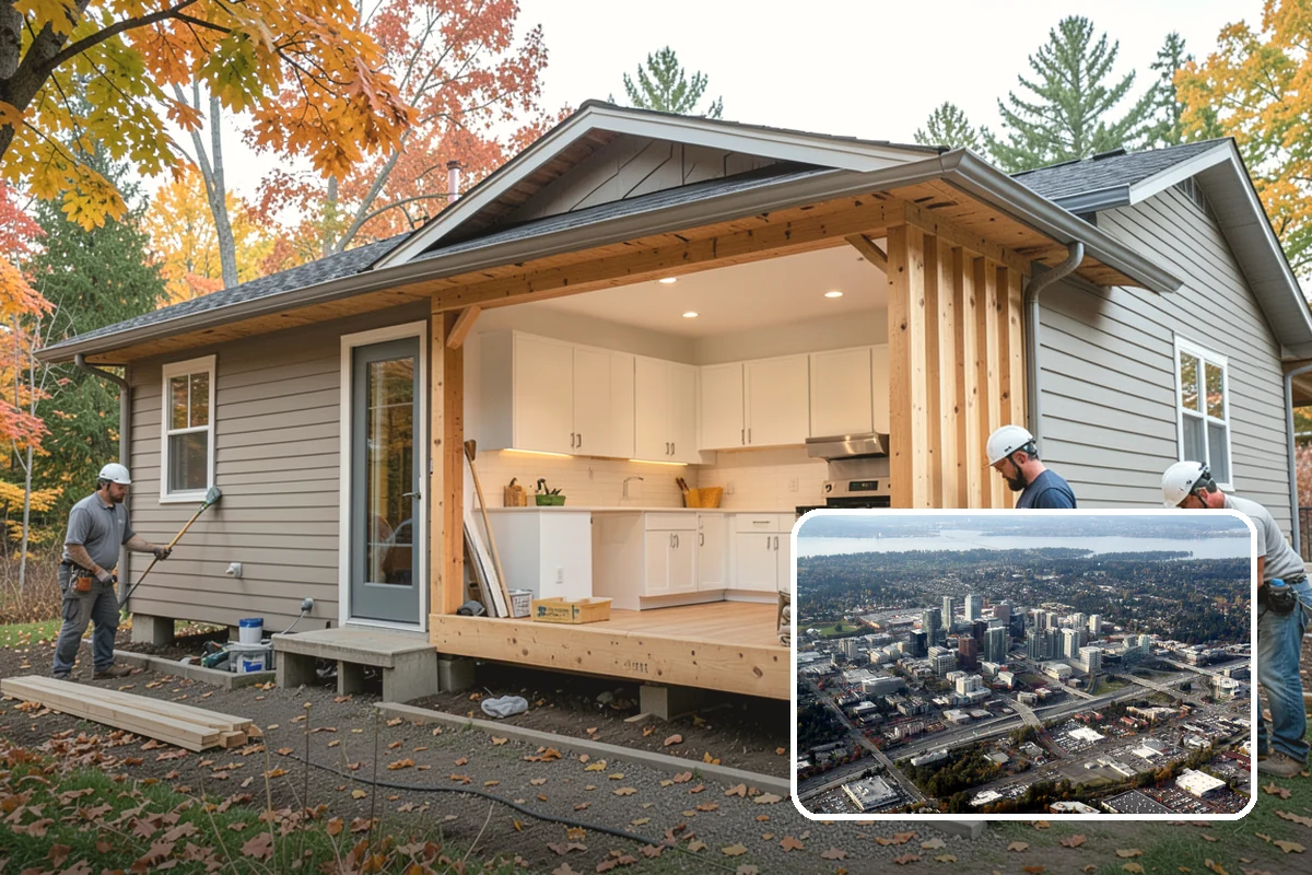 Debris Removal in Bellevue, King County, WA - Site kept clear and safe throughout the project