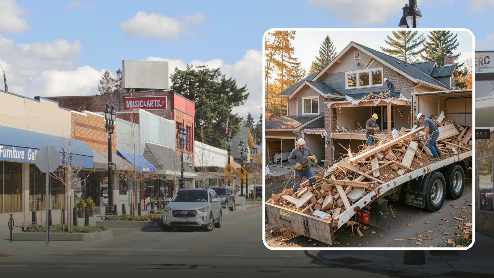 Debris Removal in Bothell, King County, WA - We haul away construction and demolition debris, sorting for recycling and leaving your site clean and safe.