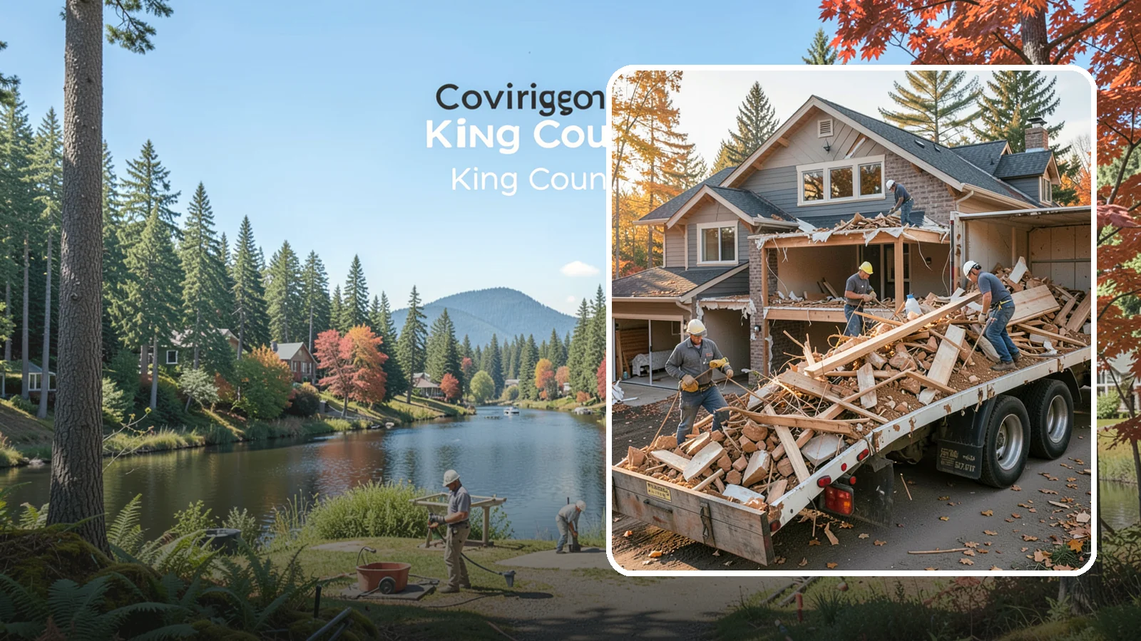 Debris Removal in Covington, King County, WA - We haul away construction and demolition debris, sorting for recycling and leaving your site clean and safe.