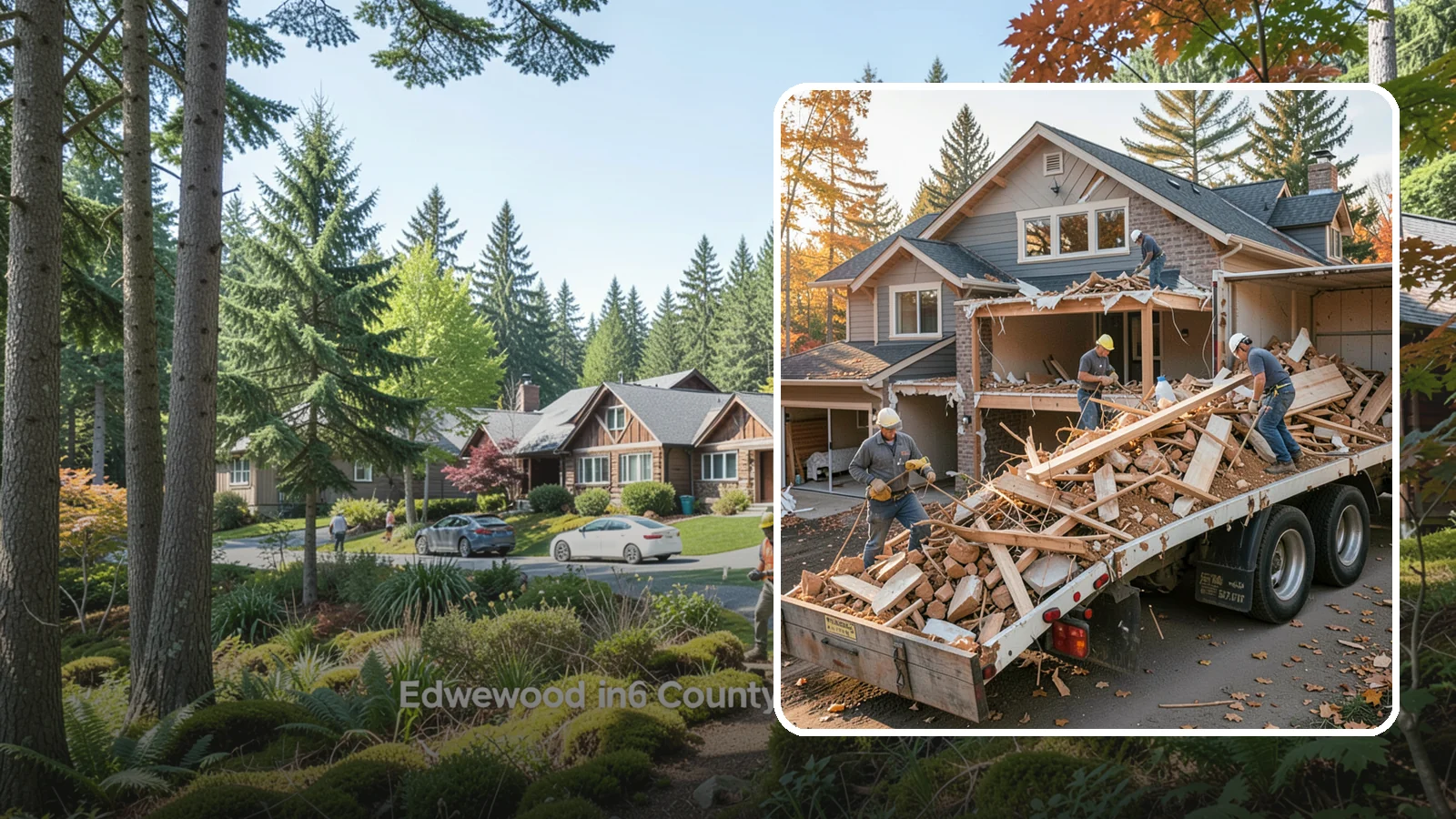 Debris Removal in Edgewood, Pierce County, WA - We haul away construction and demolition debris, sorting for recycling and leaving your site clean and safe.