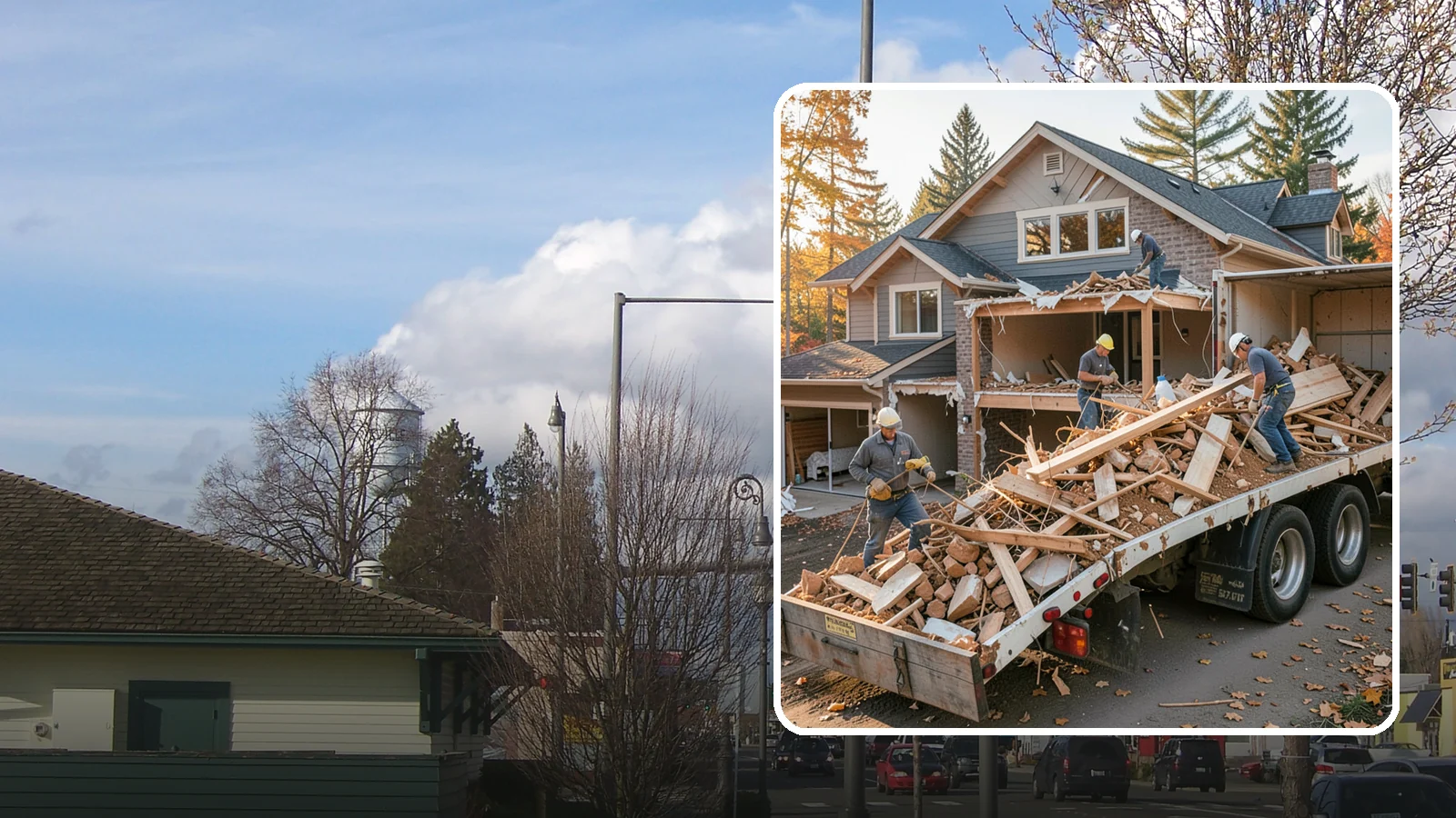 Debris Removal in Marysville, Snohomish County, WA - We haul away construction and demolition debris, sorting for recycling and leaving your site clean and safe.