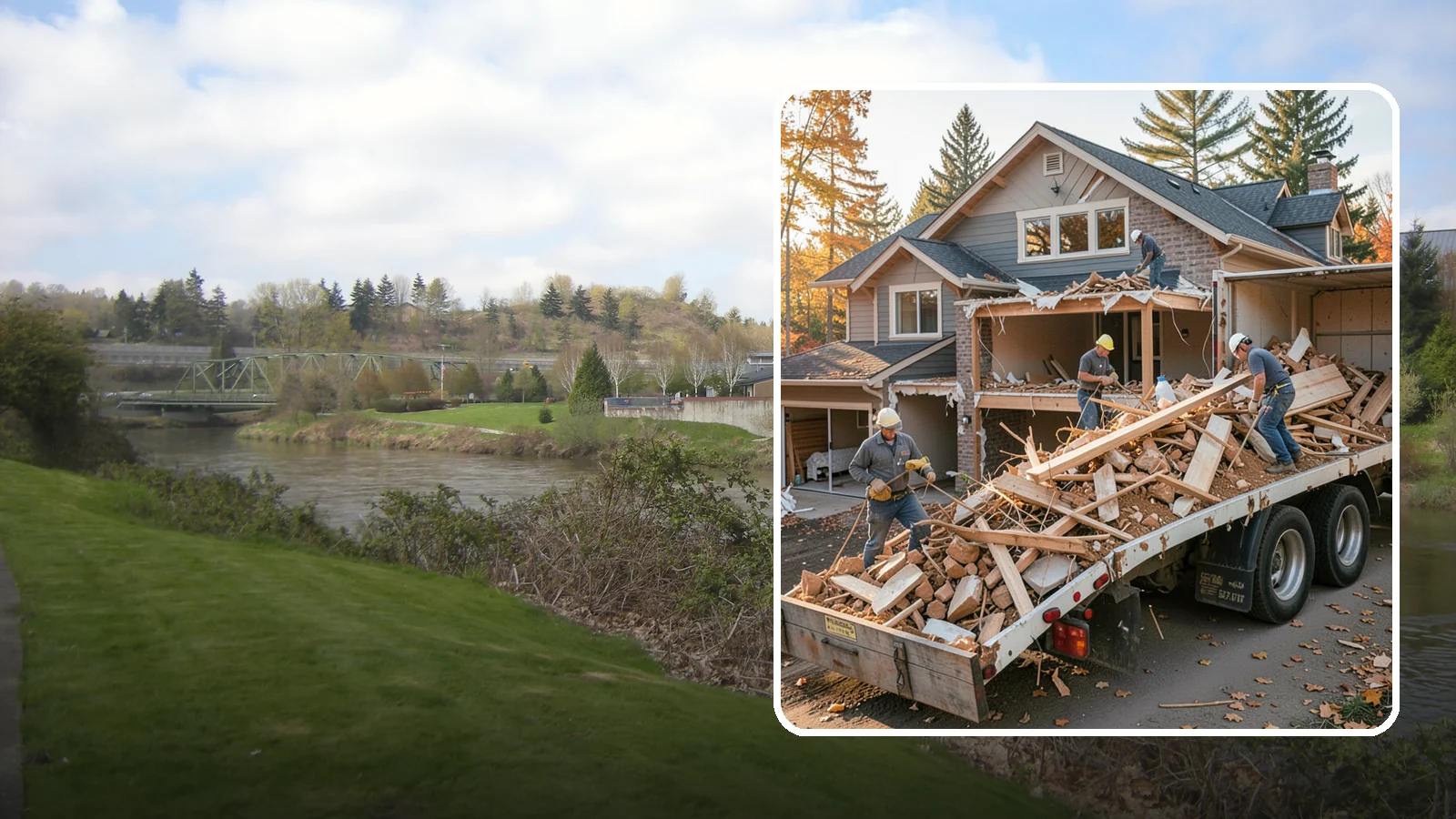 Debris Removal in Tukwila, King County, WA - We haul away construction and demolition debris, sorting for recycling and leaving your site clean and safe.