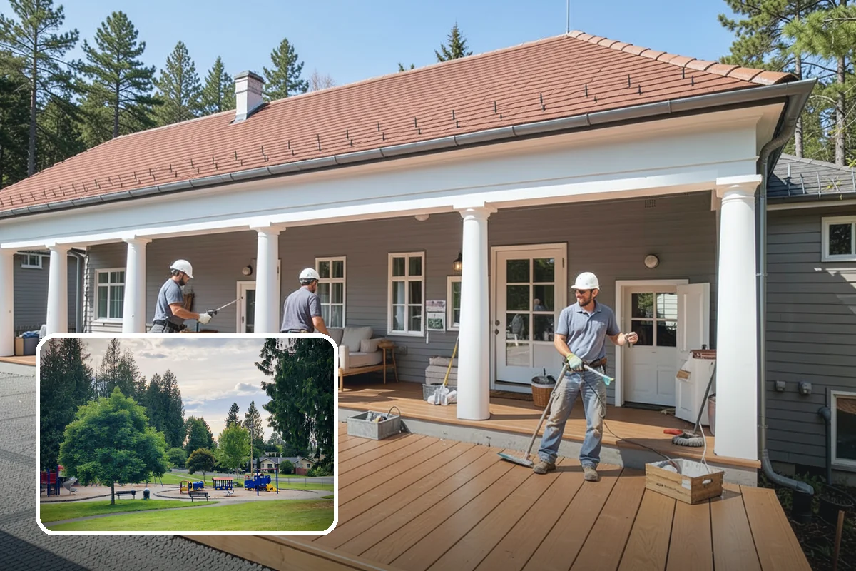 Deck Bench Construction in Bonney Lake, Pierce County, WA - Adds seating without taking up floor space