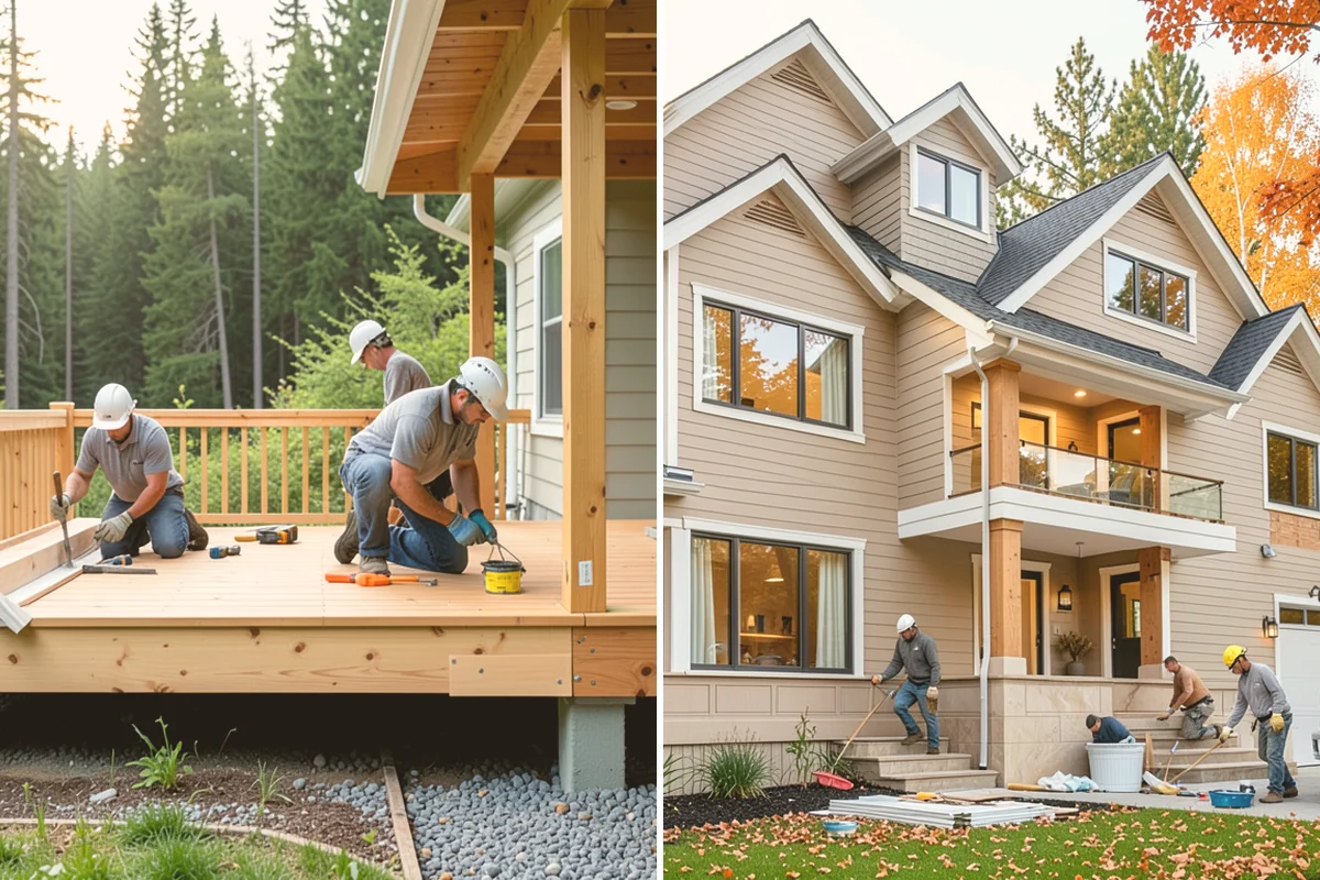 Deck Bench Construction in Bothell, King County, WA - Plan bench placement and seating capacity