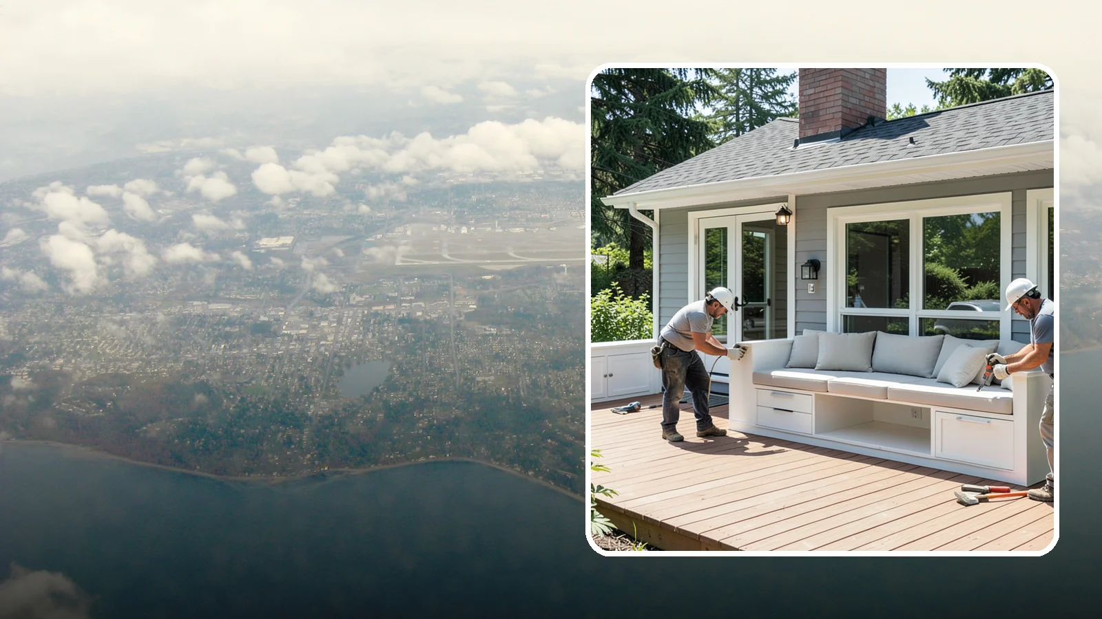 Deck Bench Construction in Burien, King County, WA - Built-in deck bench construction that adds seating and definition without cluttering your space.