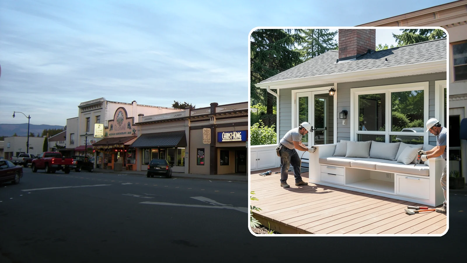 Deck Bench Construction in Burlington, Skagit County, WA - Built-in deck bench construction that adds seating and definition without cluttering your space.