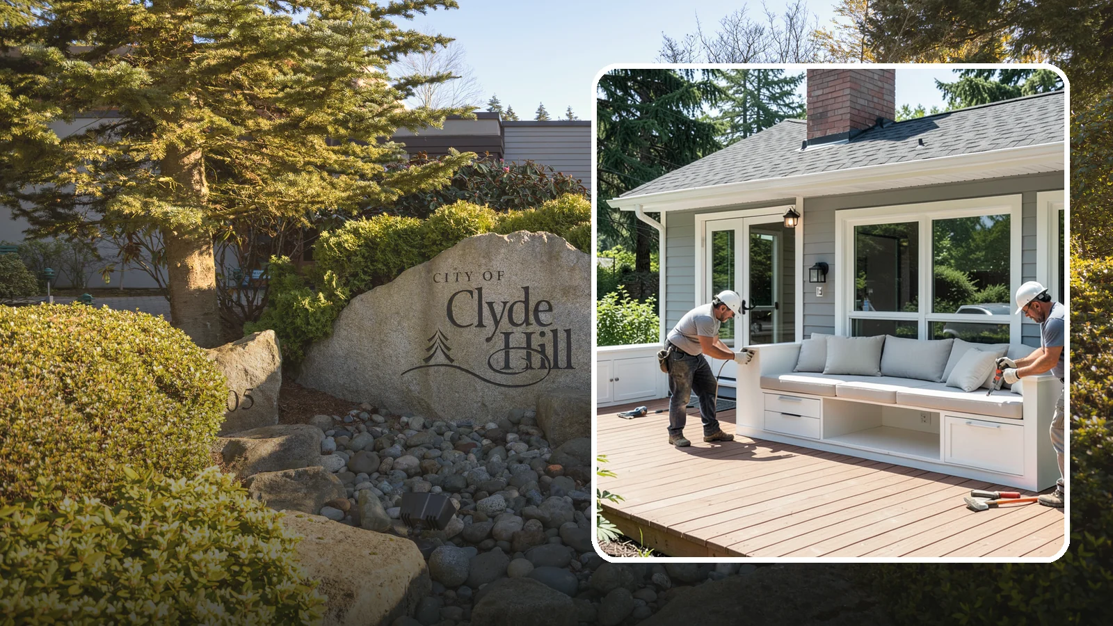 Deck Bench Construction in Clyde Hill, King County, WA - Built-in deck bench construction that adds seating and definition without cluttering your space.