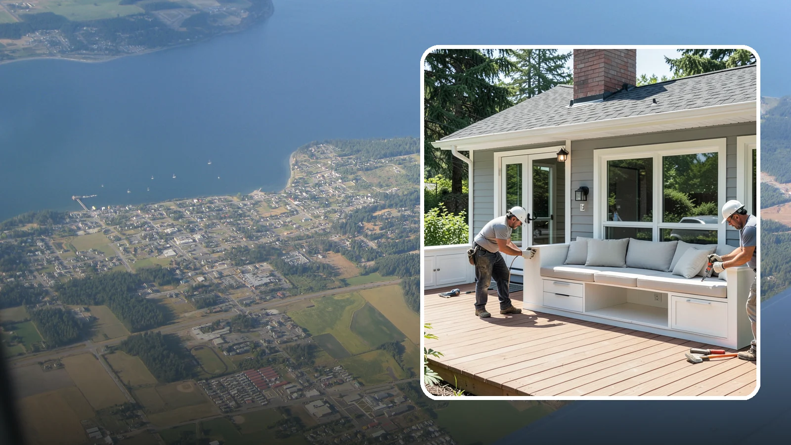 Deck Bench Construction in Coupeville, Island County, WA - Built-in deck bench construction that adds seating and definition without cluttering your space.