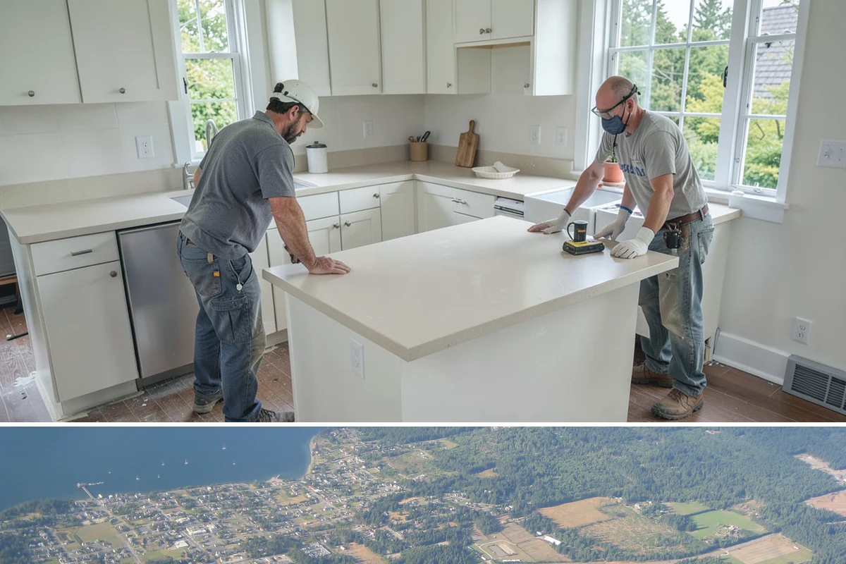 Deck Bench Construction in Coupeville, Island County, WA - Bench work pairs naturally with a new deck build or can be added any dry season before summer gatherings.