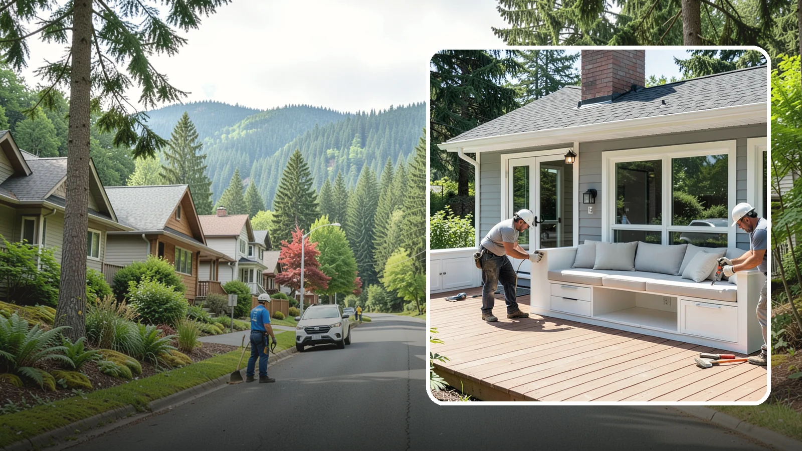 Deck Bench Construction in Darrington, Snohomish County, WA - Built-in deck bench construction that adds seating and definition without cluttering your space.