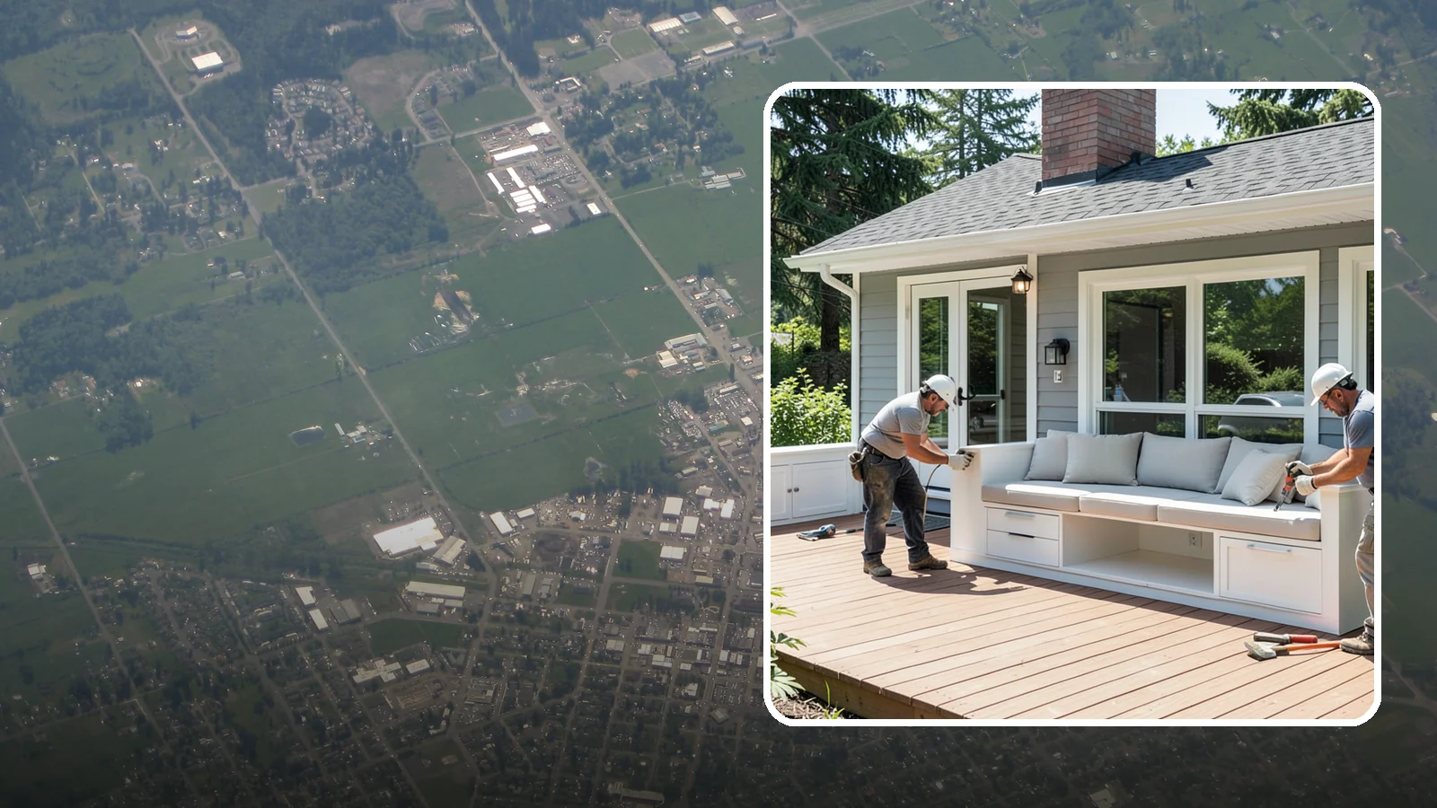 Deck Bench Construction in Enumclaw, King County, WA - Built-in deck bench construction that adds seating and definition without cluttering your space.