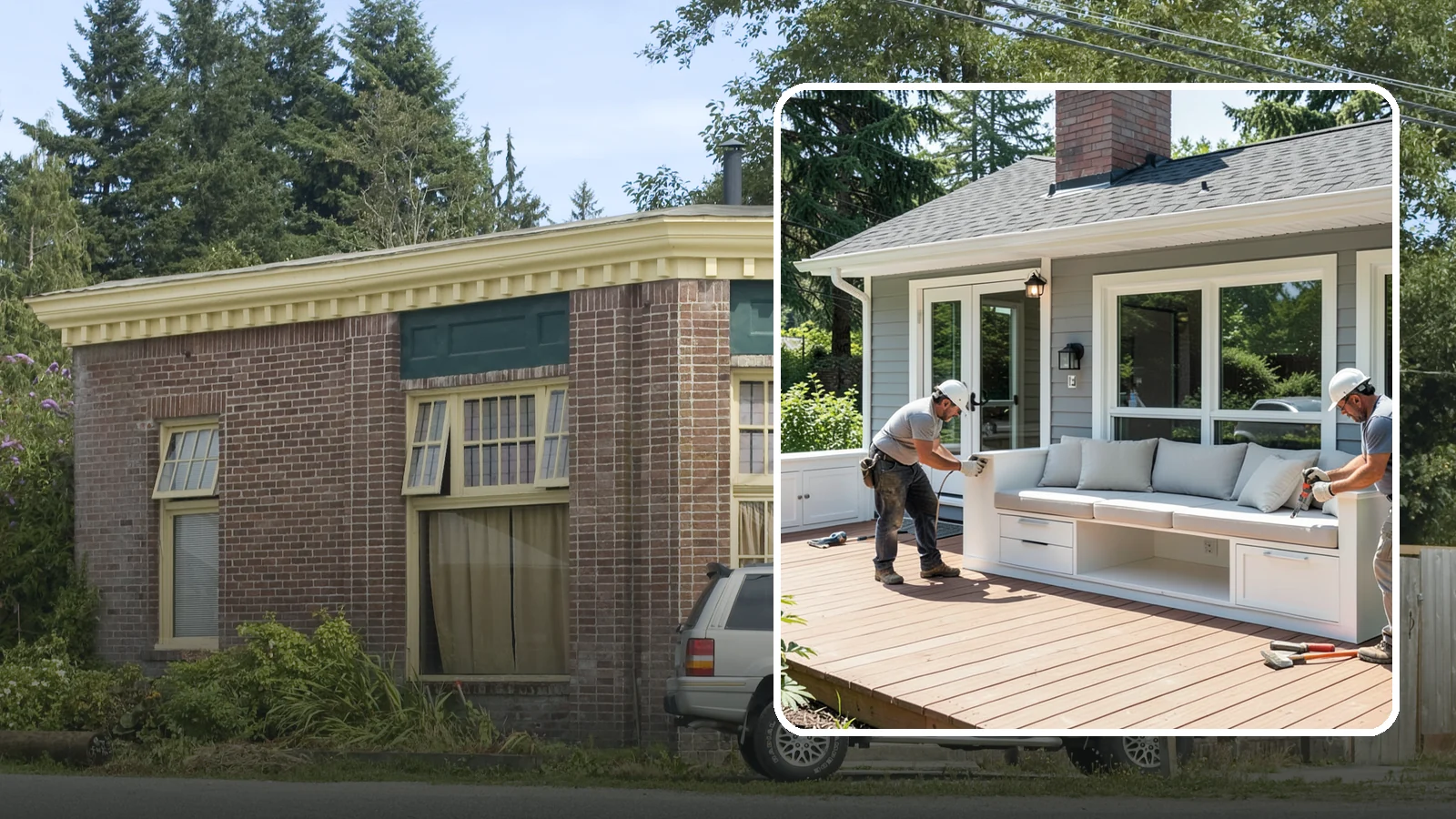 Deck Bench Construction in Hamilton, Skagit County, WA - Built-in deck bench construction that adds seating and definition without cluttering your space.