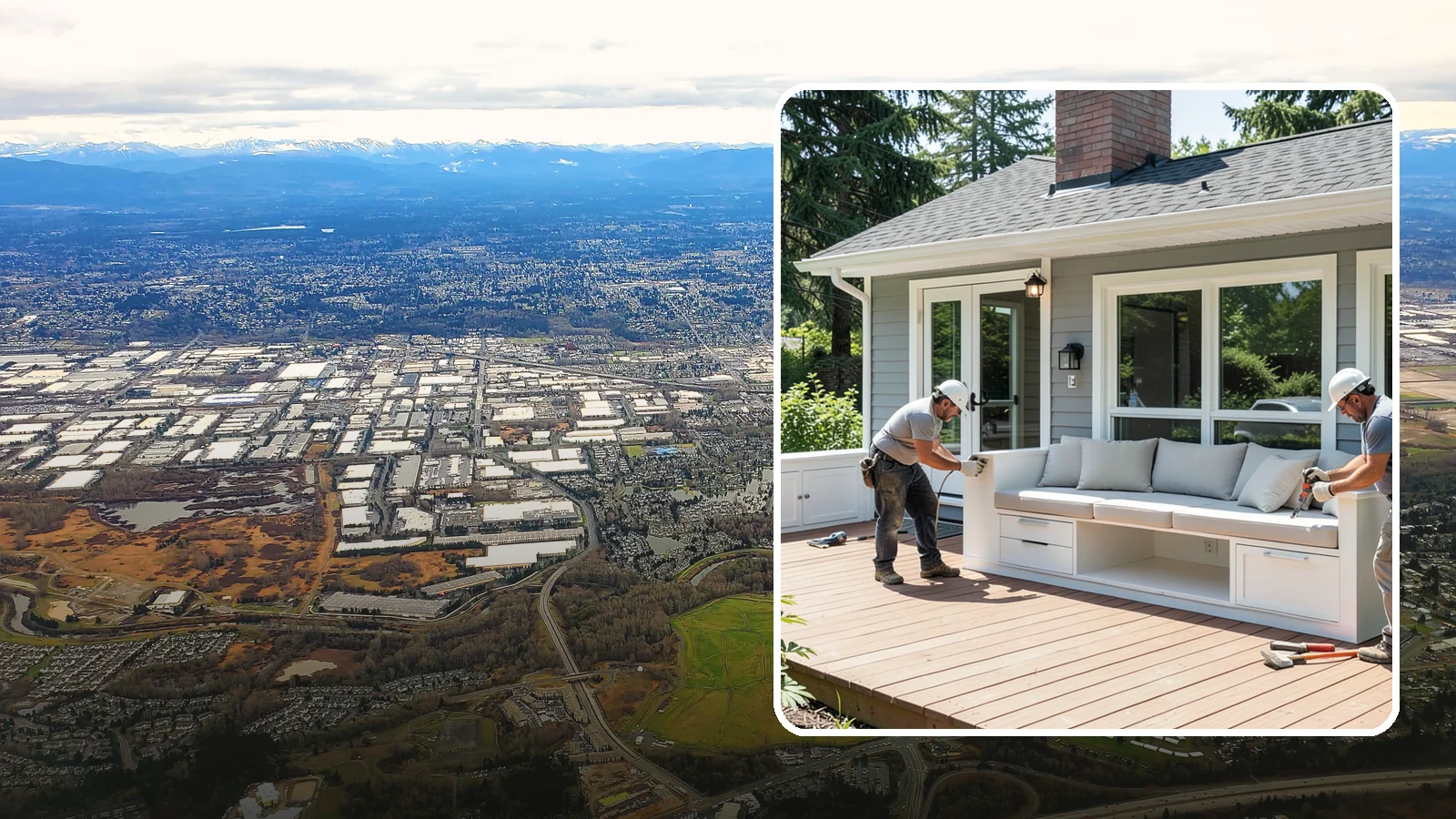 Deck Bench Construction in Kent, King County, WA - Built-in deck bench construction that adds seating and definition without cluttering your space.